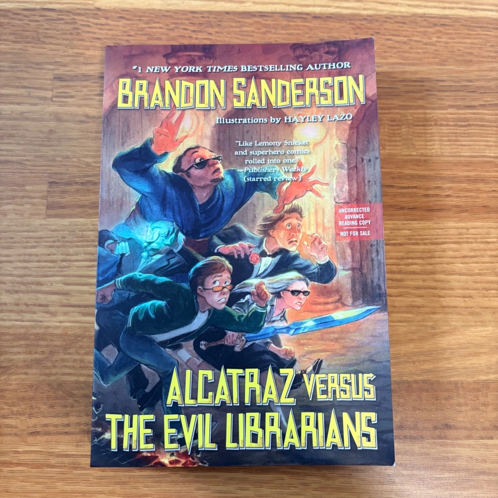 Alcatraz Versus the Evil Librarians Brandon Sanderson Uncorrected ARC Book